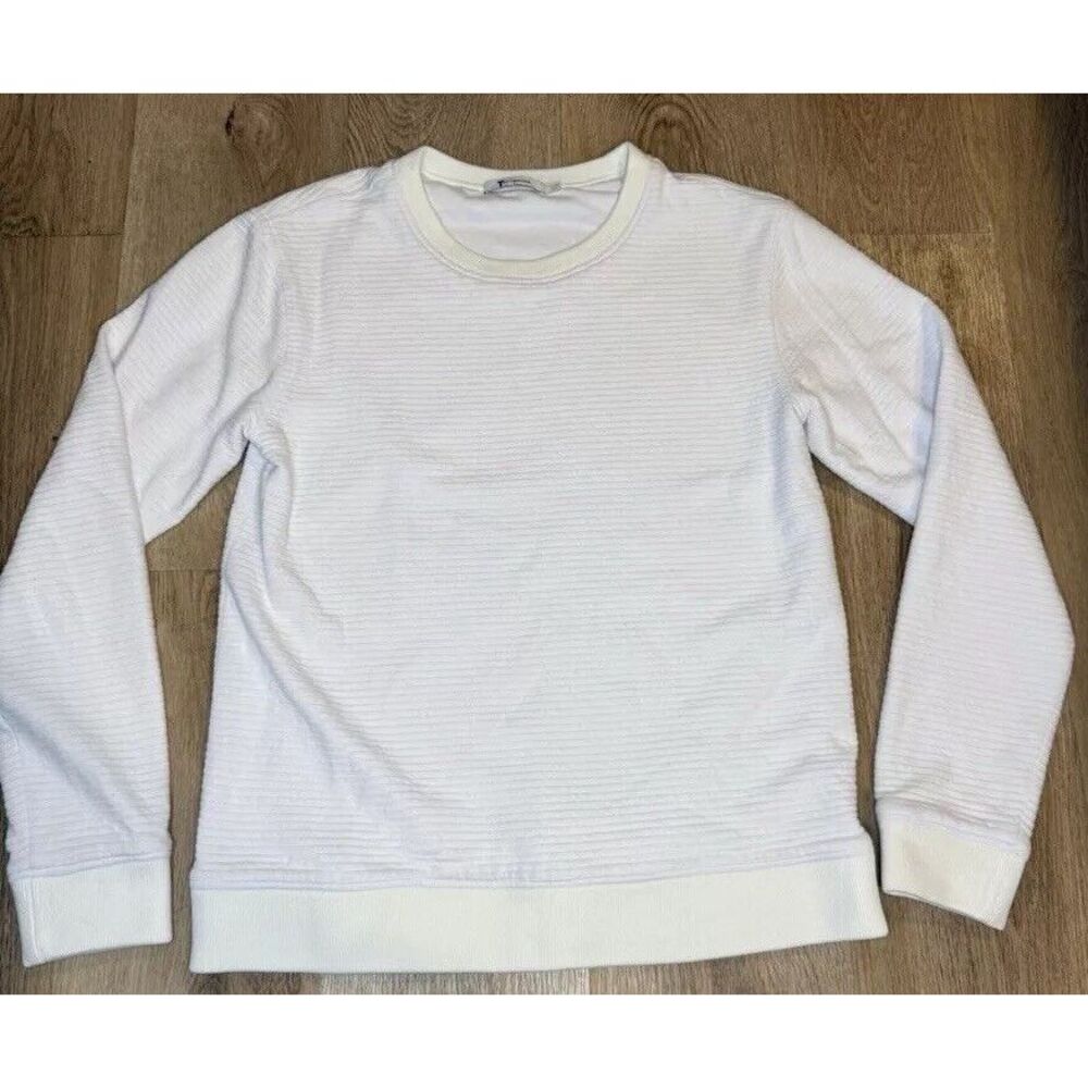 T by Alexander Wang Ribbed knit sweater white womens size M